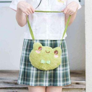 Pc Cm dessin animé en peluche grenouille poupées Kawaii animaux sacs à bandoulière bandoulière en peluche doux pour enfants filles cadeaux J220704