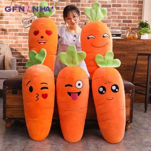 PC CM Cartoon Smile Carrot Cuddle Cute Simulation Vegetable Pollow Dolls Farged Soft Toy For Children Gift J220704