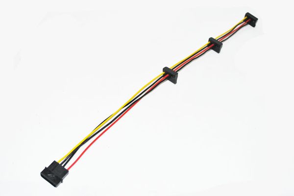 PC de bureau 4Pin 4P IDE Molex à 3 * SATA câble d'alimentation série ATA cordon UL1007 18AWG fil bricolage