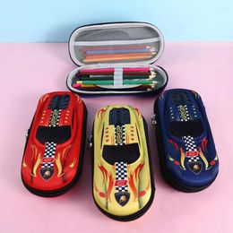 PC Eva 3D Pencil Case Cartoons Cartoons Waterdichte Pen Racing Car Bag Boy Geschenken Schrijfbenodigdheden Student