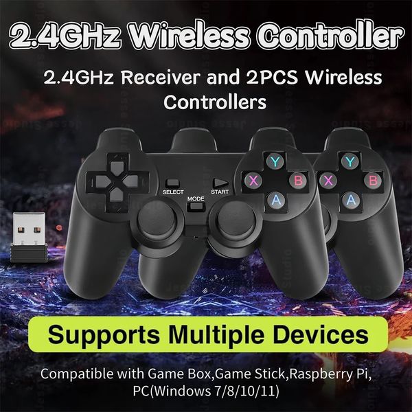 PC Controlador de juegos Juego de juego Box Box 2.4G Control de juegos inalámbricos EMuelec Accesorios de consola de videojuegos Joystick 240521