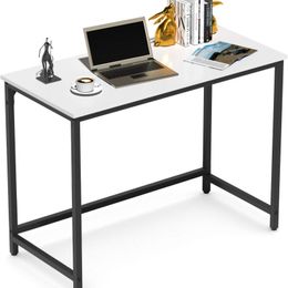 PC Laptop Notebook Estudio Mesa de escritura para oficina en casa Estación de trabajo Escritorio multifuncional simple, blanco 39 pulgadas