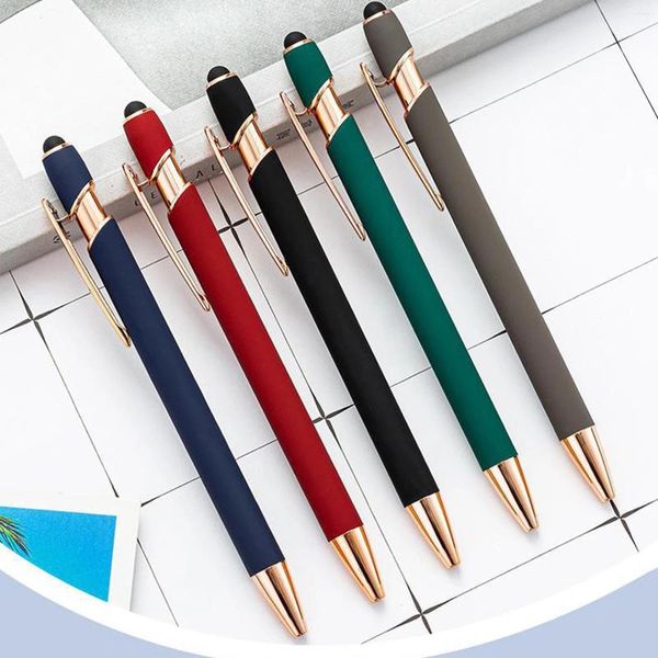 Stylo à bille en métal, fournitures de bureau pour écriture, papeterie scolaire, stylos à écran tactile, cadeaux pour étudiants