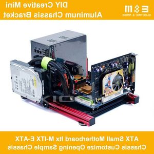 Freeshipping PC Open Frame Testbank Computer Overlock Air Case Mini Aluminium Beugel voor M ATX ITX E-ATX HTPC Moederbord DIY Mod Ctpjk