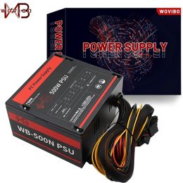 PC-voeding PSU nominaal 500 W 110 V 220 V Bivolt voor ATX computerbehuizing Gaming 120 mm ventilator 20/24PIN 12 V Desktopbron BTC EU-stekker 240307