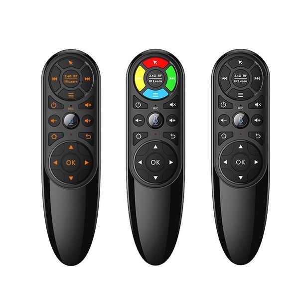 Controles remotos de PC Q6 Pro Control de voz 2.4G Ratón de aire inalámbrico con giroscopio retroiluminado Ir Aprendizaje para Android TV Box H96 Max X96 Tx6S Dhxzj