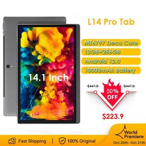 PC Super nouveau tablette 14,1 pouces PC Android 12 12 Go + 256 Go 1920 1080 IPS 4G Appel téléphonique Bluetooth 5G WiFi Pad 10000mAh Kids Learn