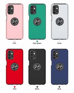 Funda de teléfono móvil con procesador de doble capa PC TPU para iPhone14ProMax 14Pro 14 13ProMAX Samsung S23 S23P S23U con anillo Invisible