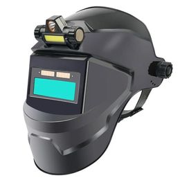 Máscaras de soldadura de PC Ajuste de luz variable automática Vista grande de oscurecimiento de la oscuridad de la máscara facial de soldadura para el corte de soldadura de arco 240422