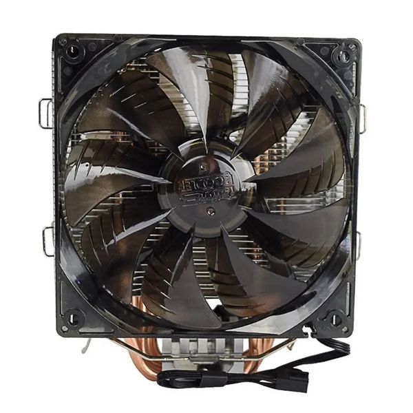 Pccooler 12V X6 4 Broches Double Bleu LED Cuivre CPU Refroidisseur Ventilateur De Refroidissement Pour AMD AM4 Intel LGA 775