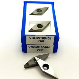 PCD Diamond Insertar VCGW160402 VCGW160404 VCGW160408 CNC Herramienta de giro cilíndrica VCGW Aluminio de cobre