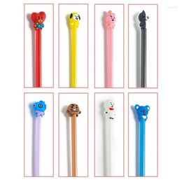 PCE Cartoon Dog Stationery Pen Pen Gel Ink Gift Student Kantoor Lever Kawaii Test schattige dierenpennen