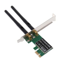 PCI-E 300 Mbps draadloze netwerkkaart PCI Express WiFi WLAN-kaartadapter met antennes voor pc-computeraccessoires 2T2R