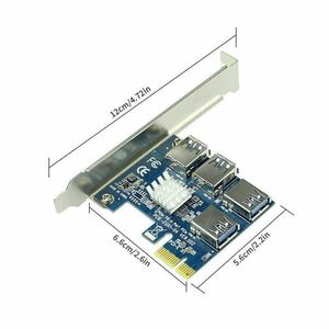 Adaptateur PCI-E vers adaptateur 1 tour 4 xpress Slot 1x To16x USB3.0 convertisseur spécial d'extension de carte Riser PCIe