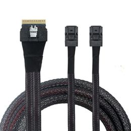 PCI-e Ultraport Slimline SAS Slim 4.0 SFF-8654 8i 74pin à double SFF-8643 4i Mini Sas HD Cable PCI-Express