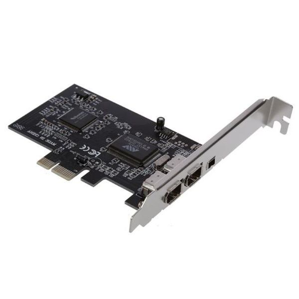 Livraison gratuite PCI Express x1 PCI-E FireWire 1394a IEEE1394 Carte contrôleur 3 ports pour ordinateur de bureau Nolcx