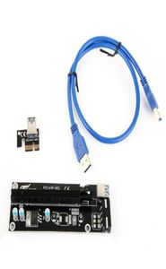 PCIE PCIE PCI Express Riser Card 1x à 16x USB 30 Câble de données SATA à 4pin IDE MOLEX Alimentation pour BTC Miner Machine7168111