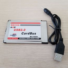 PCMCIA Uitbreiden naar 2-poorts USB 2.0-converter Uitbreidingskaart 54 mm CardBus-sleuf met kabel