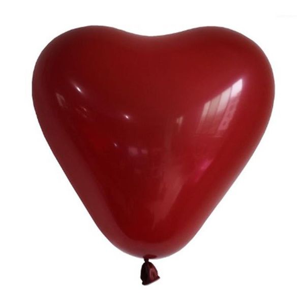 Pcs 10 pouces rouge feuille ronde coeur ballons mariage hélium gonflable ballon métallique mariage fête d'anniversaire décor décoration