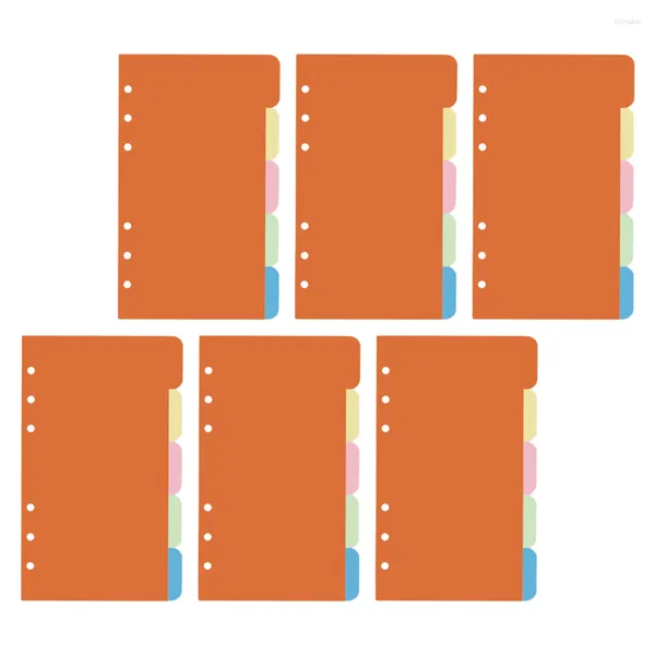 Pcs A5 cahier recharge feuilles mobiles liants 3-anneaux A6 poches papier de remplissage système de prise de notes séparateur de pages séparateurs de couleur