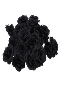 PCS Black Rose Artificial Silk Flower Party Mourinda House Office Garden Decor DIY Fleurs décoratives couronnes 2363319