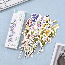 PCS/Box Plants Flower Paper Bookmark Stationery Bookmarks Boekhouder Pagina Markers School Office Supplies