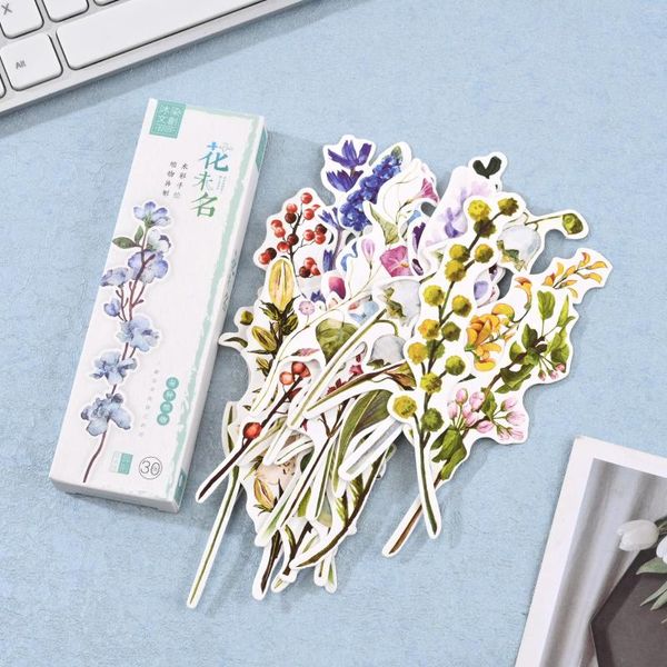 PCS / Box Plants Flower Paper Bookmark Stationery Bookmarks Book Holder Page Markers Bureau de bureau