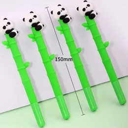 Stylo à Gel de silice Panda mignon, dessin animé créatif, fournitures scolaires et de bureau, papeterie cadeau, encre noire 0.5mm, matière plastique