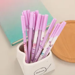 Stylo cochon créatif violet pour étudiant, texte amusant, dessin animé, personnalité, papeterie de bureau Kawaii, fournitures scolaires