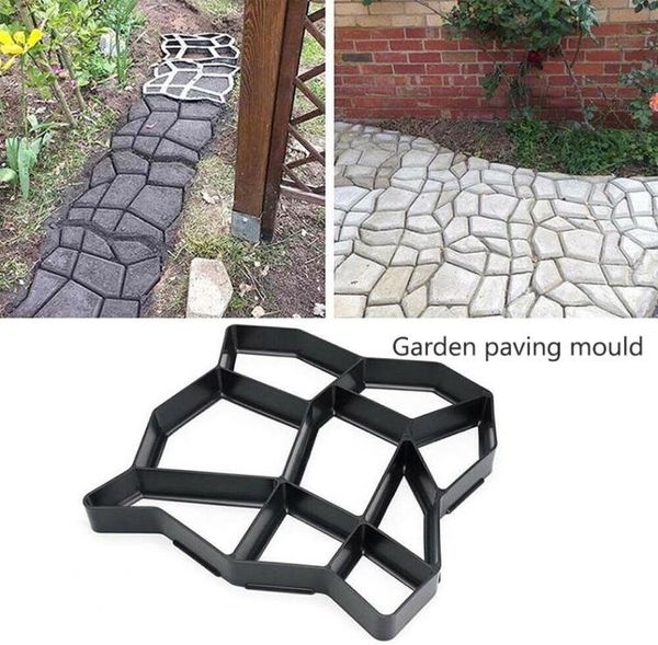 PCS DIY Béton Brick Plastic Maker Path Maker réutilisable en pierre de ciment PAVER WALK MOLLE POUR GARDING HOME Autres bâtiments8027410