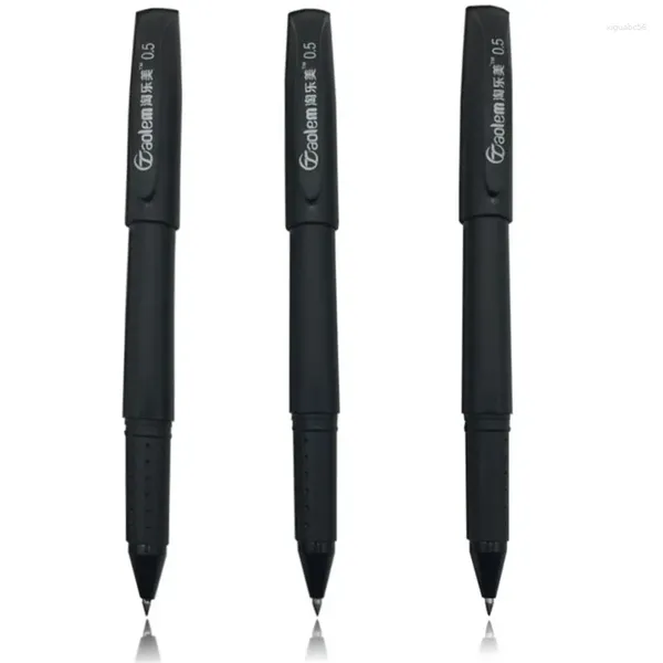 PCS Gel Pen 0,5 mm Black Ink Très bonne écriture Metal Chirographing Office School for Student