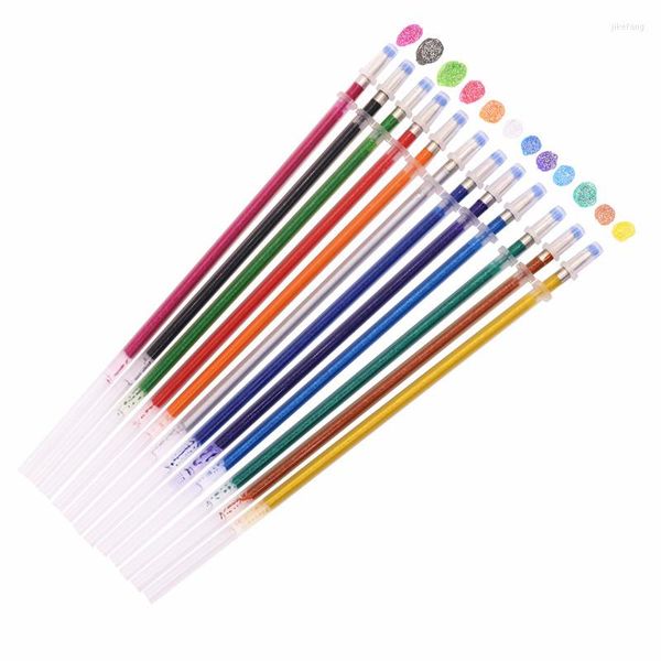 Pcs Gel Pen 12 Couleurs Recharges Surligneur Peint 13cm Long Multicolore Dessin Style Étudiant Papeterie
