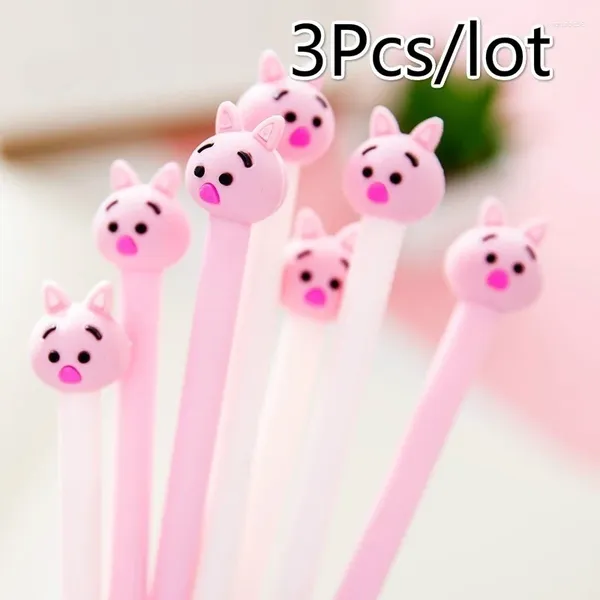 PCS kawaii mignon rose piggy 0,38 mm en plastique gel stylo de bureau de bureau