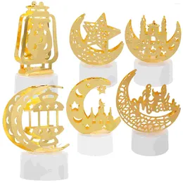 Stuks LED Olielamp Maan Geschenken Ramadan Decoraties Tafel Thuis 2023 Plastic Verlichting Islamitische Ambachten Ornament