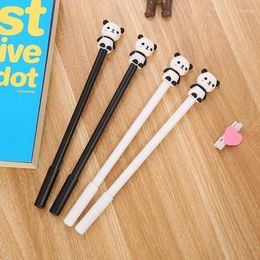 PCS / Lot Black blanc Panda Gel stylos mignon 0,5 mm Ink Neutral Pen School Writing Supplies Stationery Kids Gift