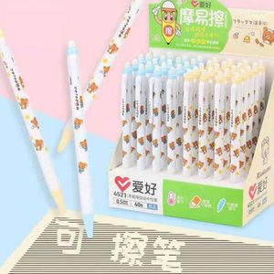 Pcs/lot créatif ours effaçable Gel stylo mignon 0.5 Mm presse Signature stylos cadeau promotionnel bureau fournitures scolaires