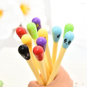 Pcs/lot créatif coloré Match tête effaçable Gel stylo primaire étudiant mignon dessin animé enfants papeterie fournitures