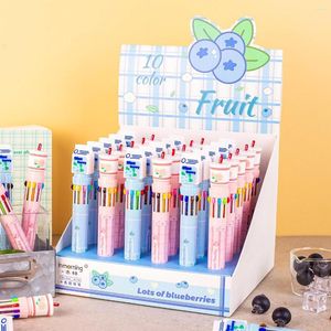 Pcs/lot boissons créatives 10 couleurs stylo à bille mignon 0.5 MM stylos à bille matériel bureau école fournitures d'écriture