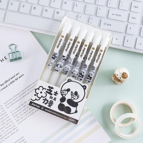 Pcs/lot créatif Panda presse Gel stylo mignon 0.5mm encre noire stylos neutres école bureau écriture fourniture cadeau promotionnel