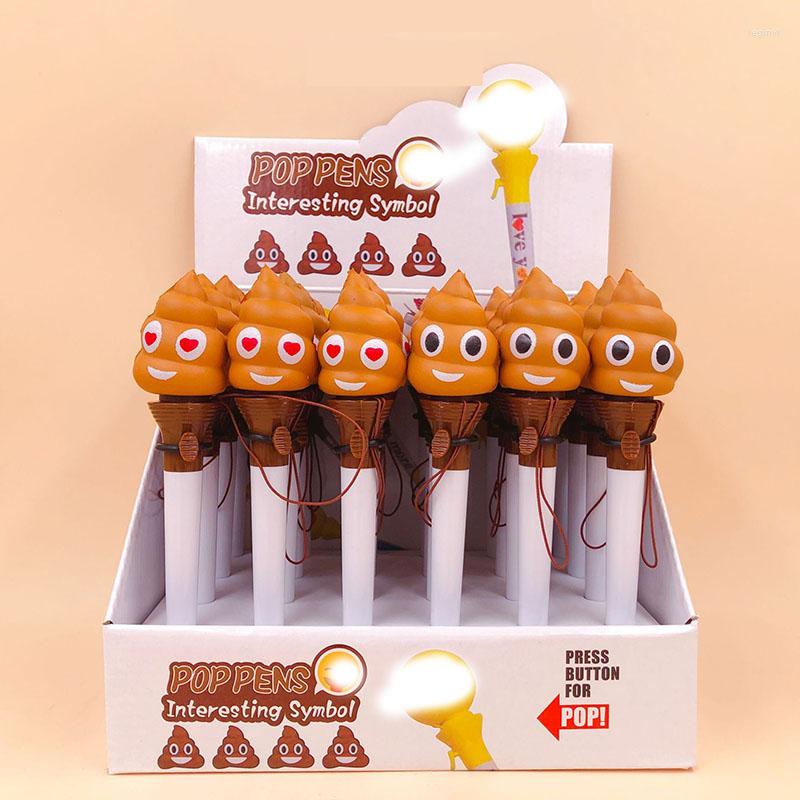 Pcs/lot Creative Poop Bounce Ballpoint Pen Cute Decompression Roller Ball Pens Stationery Gift Office School Supplies