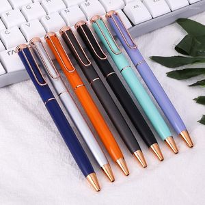 PCS/Lot Fashion Macaroon Metal Ballpoint Pen Cute Business Signature Ball Pens Office School Writing Supplies Groothandel