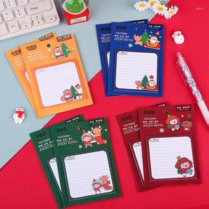 Stuks/partij Kawaii Kerst Kerstman Beer Meisje Memo Pad Notitie Leuke N Times Briefpapier Label Kladblok Post School Supply