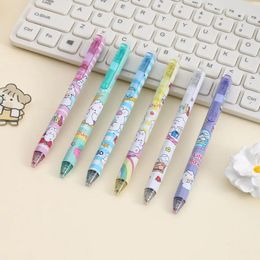 PCS / lot kawaii Gel Erasable Pen mignon 0,5 mm en encre Blue Signature Pens de papeterie Gift School Supplies Writing