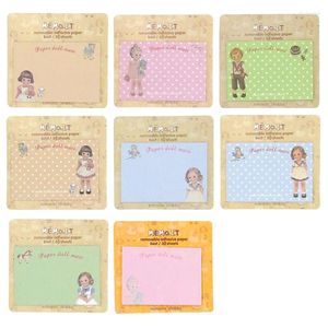 Bloc-Notes de poupées filles Kawaii, Notes autocollantes, mignon N Times, étiquette de papeterie, bloc-Notes, signet, fournitures scolaires postales, pièces/lot