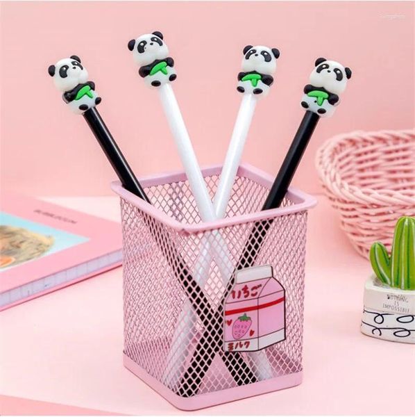 Stylo Gel Panda Kawaii, 0.5 Mm, encre noire, Signature, fournitures d'écriture scolaires et de bureau, cadeaux promotionnels, pièces/lot