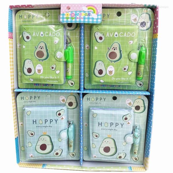 PCS / lot Mini Avocado Notebook Ensemble avec stylo ￠ bille de bille de bille