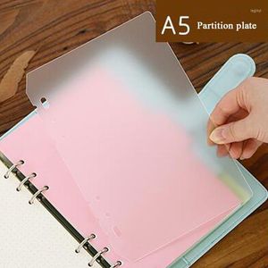 Teile/los Transparent Matte A5 A6 Lose-blatt Notebook Innenseite Teiler Bord PVC OfficeSchool Liefert