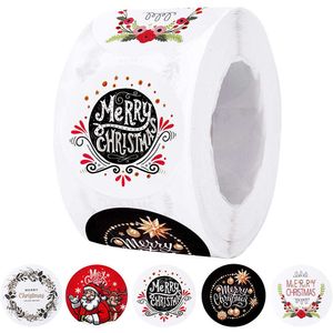 PCS Merry Christmas Stickers Santa Claus Patroon Design Geschenkpakket Decor Labels inch