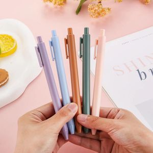 Stylos à Gel à pression Morandi Macaron, papeterie d'apprentissage, stylo de Signature de bureau, créatif, couleur unie, pour étudiant