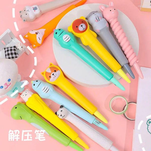 Stylo neutre de dessin animé mignon, décompression, cœur de fille, étudiant, stylos à Gel créatifs, éponge, artefact, vente en gros